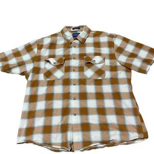 Pendleton The Hiker Shirt Plaid Lightweight Button Shirt Men's Sz XL